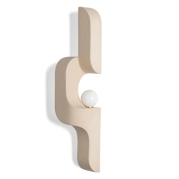 Lampa de perete Wadd – design sculptural din ceramică și alamă periată | Homedit