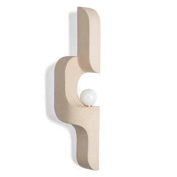 Lampa de perete Wadd – design sculptural din ceramică și alamă periată | Homedit