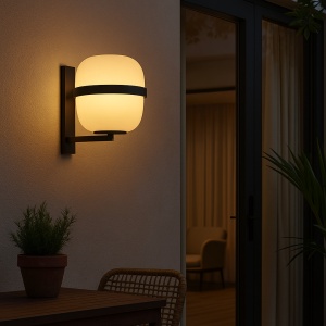 Aplică Cole LED pentru interior și exterior – design modern în negru și bej | Homedit