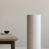 Lampă de podea Cotton din lemn masiv și abajur textil – Homedit