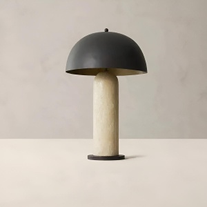 lampa de birou din metal si piatra naturala tripo, 36 cm x 58 cm, homedit