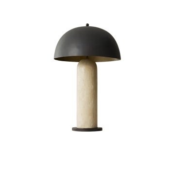 lampa de birou din metal si piatra naturala tripo, 36 cm x 58 cm, homedit