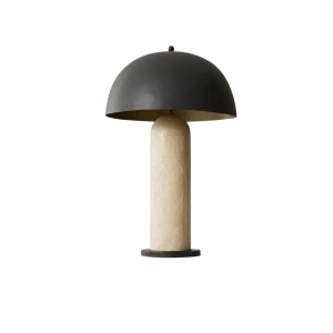 lampa de birou din metal si piatra naturala tripo, 36 cm x 58 cm, homedit