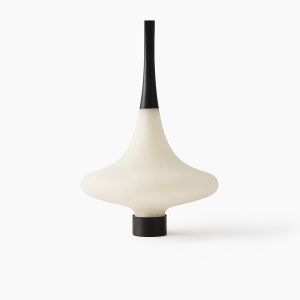 Lampă de birou Dix din Cloud Stone și aluminiu – design sculptural cu lumină LED difuză