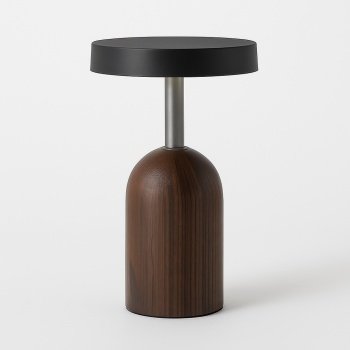 Lampă reîncărcabilă Dravon din lemn de nuc – design masculin elegant