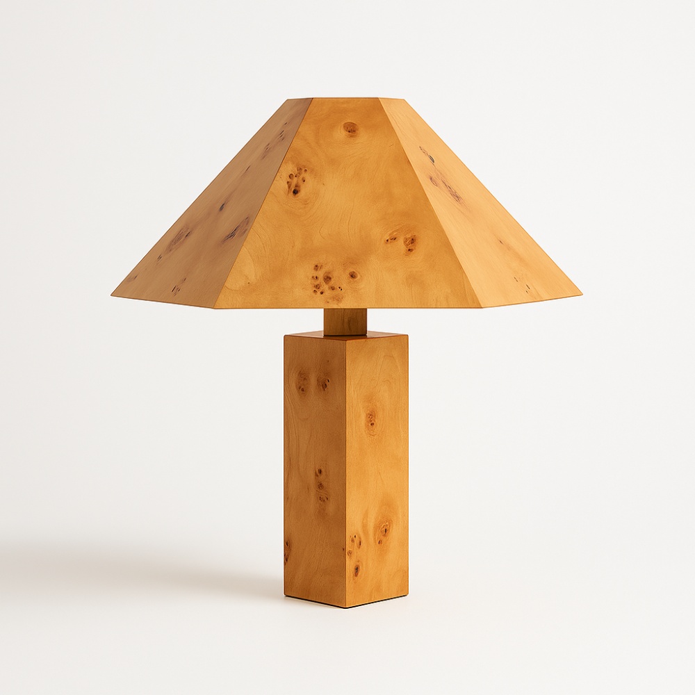 Lampă Bark din lemn cu aspect de scoarță – Design natural și elegant