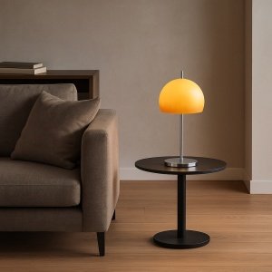 Lampă de masă Dunne – Design modern cu abajur din sticlă