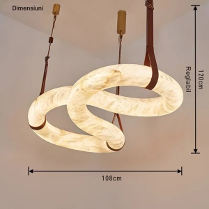 Candelabru Comet din piatră și piele – design spectaculos și elegant