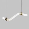 Pendul Linear Astra – corp de iluminat suspendat din piatră naturală și piele