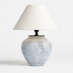 Lampa Toras din ceramică cu abajur textil – design elegant