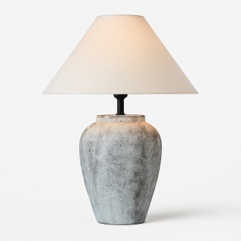 Lampa Titan – Lampa ceramică înaltă cu abajur textil| Homedit