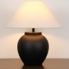 Lampa Flade din ceramică cu abajur textil | Homedit