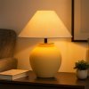 Lampa Flade din ceramică cu abajur textil | Homedit