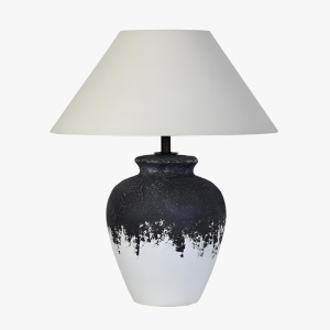 Lampa de masă Crown din ceramică cu abajur textil | Homedit