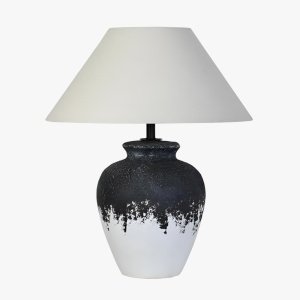 Lampa de masă Crown din ceramică cu abajur textil | Homedit