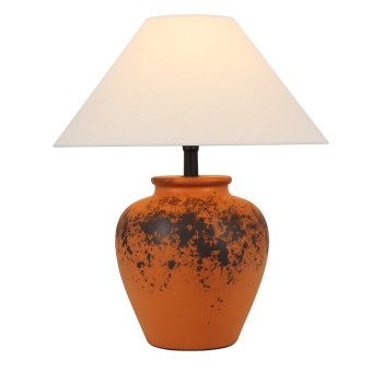 Lampa Jardo din ceramică cu abajur textil – iluminat ambiental rustic modern