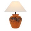 Lampa Jardo din ceramică cu abajur textil – iluminat ambiental rustic modern