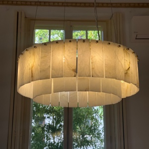 Candelabru din marmura naturala si 3 tipuri de lumini, 60 x 60 cm, Corp de iluminat Davano, Homedit