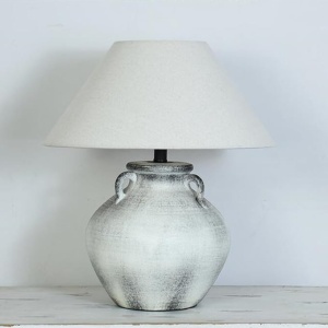 Lampă Cupra din ceramică cu abajur textil – design clasic modern| Homedit