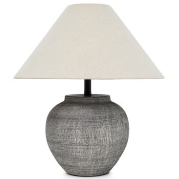 Lampă ceramică Volerra cu abajur textil – iluminat elegant pentru casă