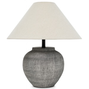 Lampă ceramică Volerra cu abajur textil – iluminat elegant pentru casă