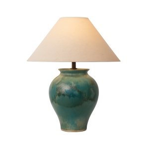 Lampă ceramică Muze cu abajur textil – design elegant| Homedit