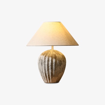 Lampă Dunes ceramică cu abajur textil – design natural| Homedit