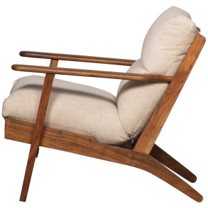 Fotoliu Lorn din lemn masiv și bouclé deschis – design nordic elegant | Homedit