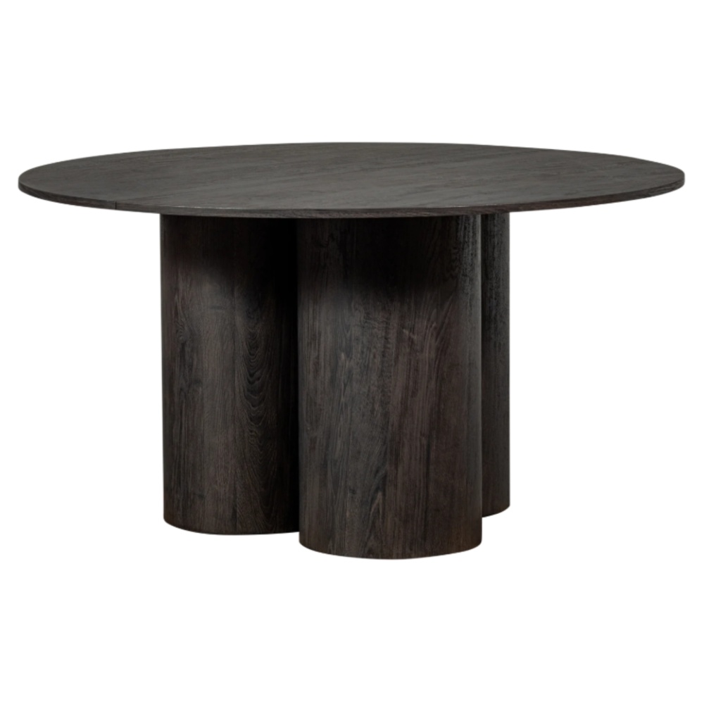 Masă de dining rotundă Amira 140 cm | Design elegant brun-închis