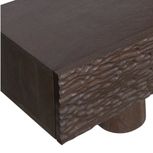 Comoda TV Bingle din lemn masiv mango, cu 3 sertare | Homedit