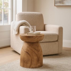 Măsuță cafea Kalind din lemn masiv de paulownia | Homedit