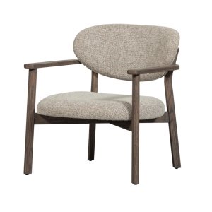 Fotoliu Masta din lemn masiv și tapițerie melanj | Homedit