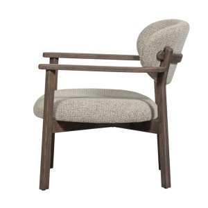 Fotoliu Masta din lemn masiv și tapițerie melanj | Homedit