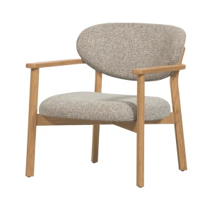 Fotoliu Masta din lemn masiv și tapițerie melanj | Homedit