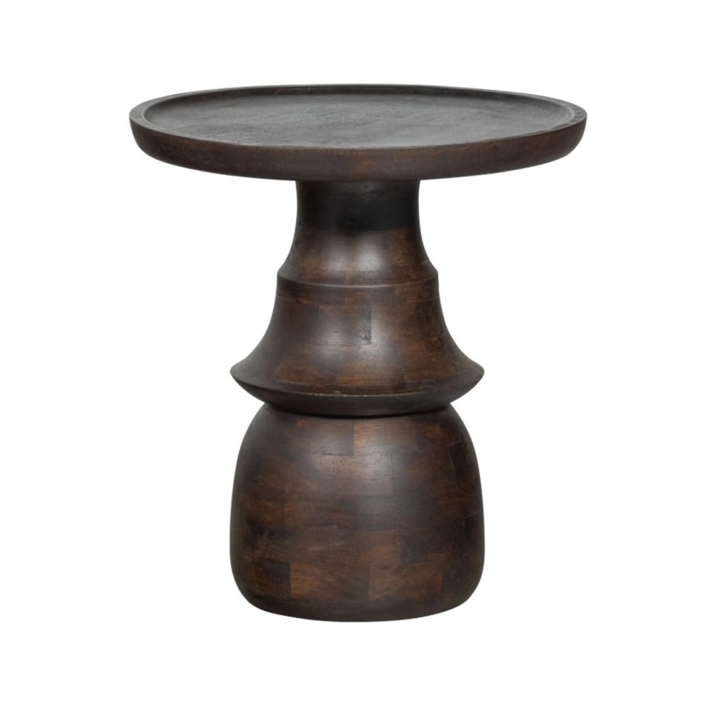 Masă de cafea Rook din lemn masiv | Design sculptural