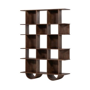 Bibliotecă din lemn masiv de mango Illora – Design geometric modern | Homedit