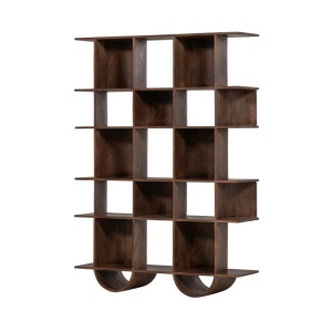 Bibliotecă din lemn masiv de mango Illora – Design geometric modern | Homedit