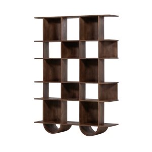 Bibliotecă din lemn masiv de mango Illora – Design geometric modern | Homedit