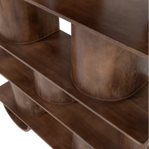 Bibliotecă din lemn masiv de mango Illora – Design geometric modern | Homedit