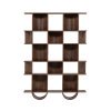 Bibliotecă din lemn masiv de mango Illora – Design geometric modern | Homedit