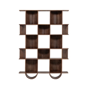 Bibliotecă din lemn masiv de mango Illora – Design geometric modern | Homedit