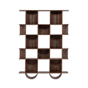 Bibliotecă din lemn masiv de mango Illora – Design geometric modern | Homedit