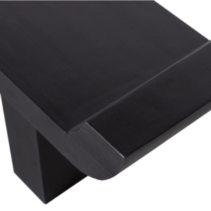 Băncuță Samy din lemn masiv de mango negru – Design minimalist sculptural | Homedit