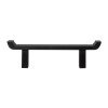 Băncuță Samy din lemn masiv de mango negru – Design minimalist sculptural | Homedit