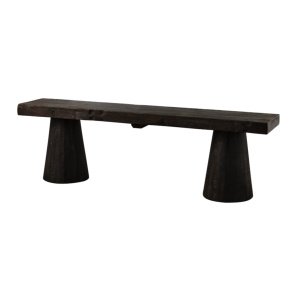 Băncuță Manta din lemn masiv de mango – Design sculptural și robust | Homedit