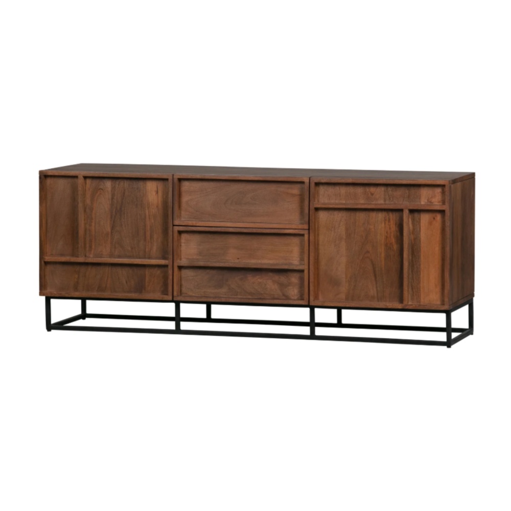 Comodă TV Nirma din lemn masiv de mango – design natural și elegant | Homedit