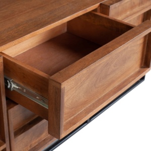 Comodă TV Nirma din lemn masiv de mango – design natural și elegant | Homedit