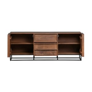 Comodă TV Nirma din lemn masiv de mango – design natural și elegant | Homedit