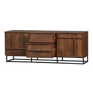 Comodă TV Nirma din lemn masiv de mango – design natural și elegant | Homedit