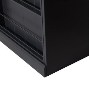 Bibliotecă Evond din lemn masiv de pin – design modern cu uși glisante